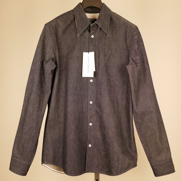 Raf Simons Calvin Klein 205w39nyc Raw Cone Denim Selvedge Button Shirt - Picture 3 of 6